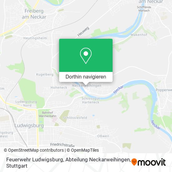 Feuerwehr Ludwigsburg, Abteilung Neckarweihingen Karte
