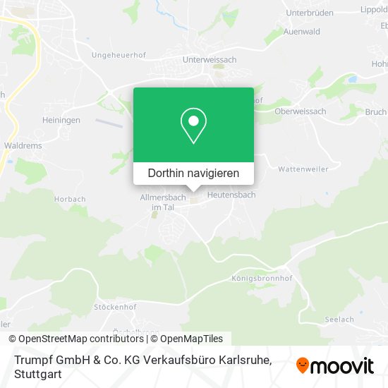 Trumpf GmbH & Co. KG Verkaufsbüro Karlsruhe Karte