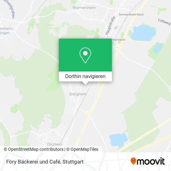 Föry Bäckerei und Café Karte