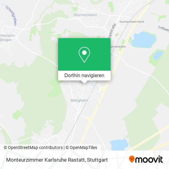 Monteurzimmer Karlsruhe Rastatt Karte