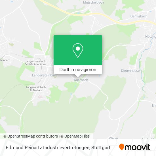Edmund Reinartz Industrievertretungen Karte