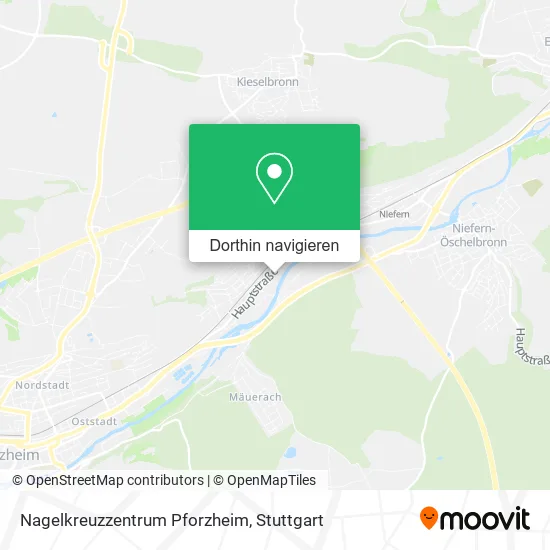 Nagelkreuzzentrum Pforzheim Karte