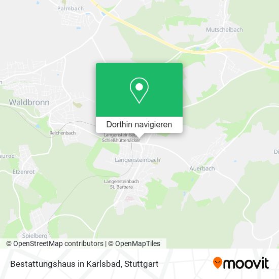 Bestattungshaus in Karlsbad Karte