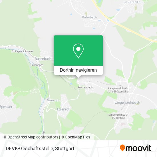 DEVK-Geschäftsstelle Karte