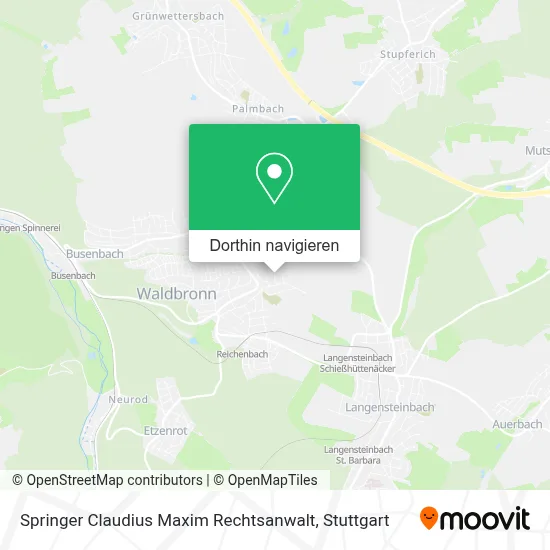 Springer Claudius Maxim Rechtsanwalt Karte