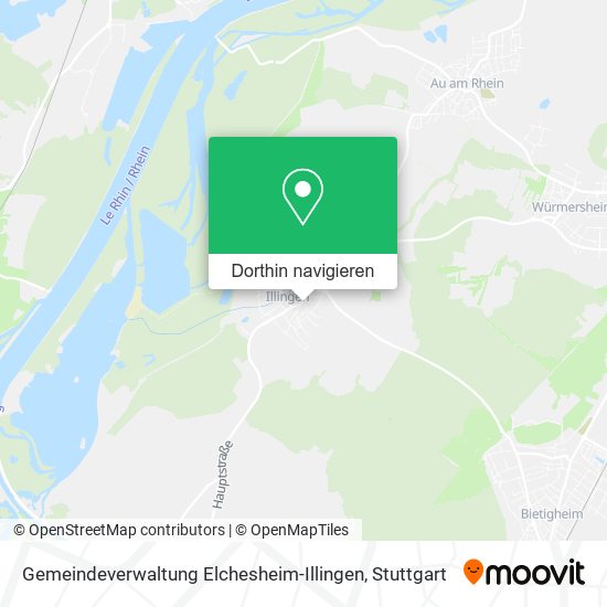 Gemeindeverwaltung Elchesheim-Illingen Karte