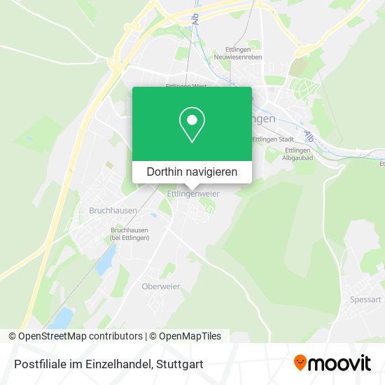 Postfiliale im Einzelhandel Karte