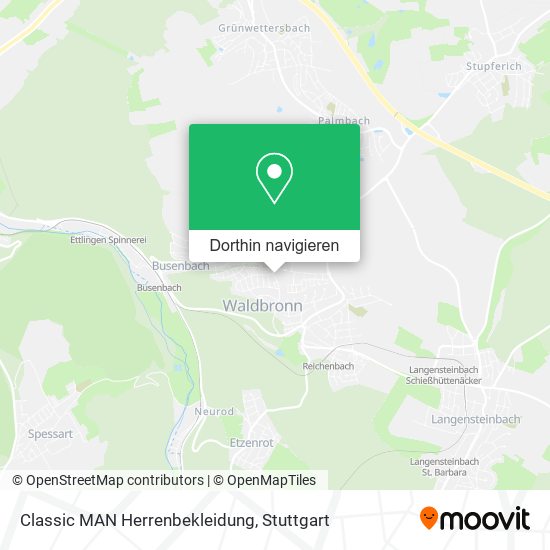 Classic MAN Herrenbekleidung Karte
