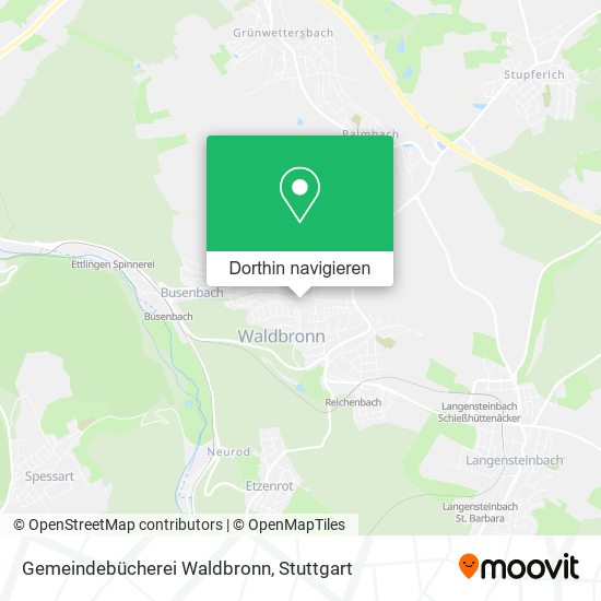 Gemeindebücherei Waldbronn Karte