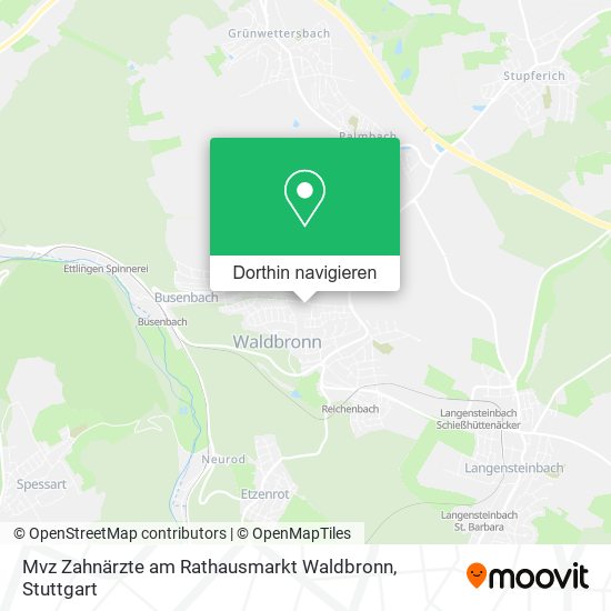 Mvz Zahnärzte am Rathausmarkt Waldbronn Karte