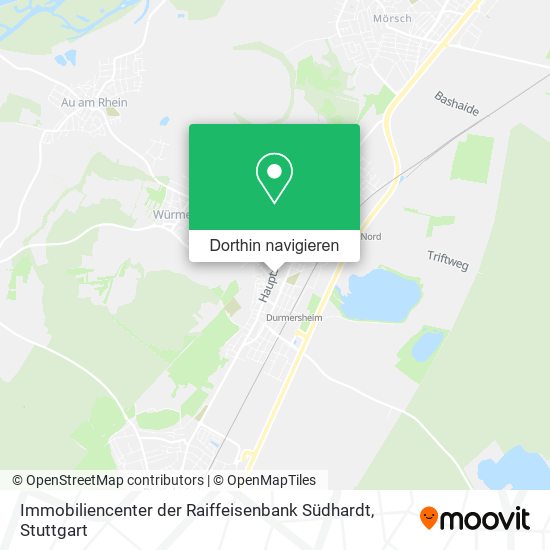 Immobiliencenter der Raiffeisenbank Südhardt Karte