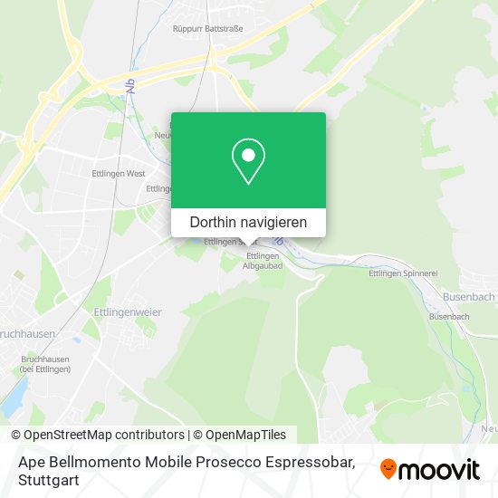 Ape Bellmomento Mobile Prosecco Espressobar Karte