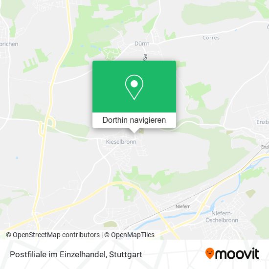 Postfiliale im Einzelhandel Karte