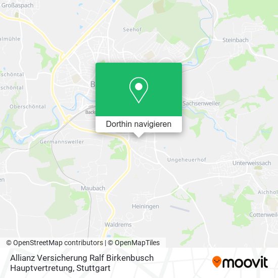 Allianz Versicherung Ralf Birkenbusch Hauptvertretung Karte