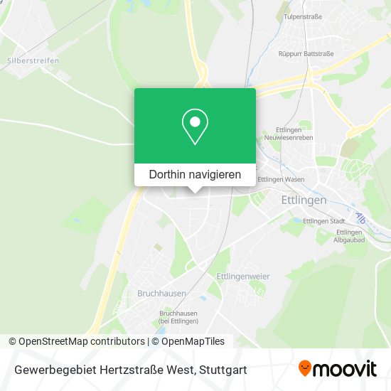 Gewerbegebiet Hertzstraße West Karte