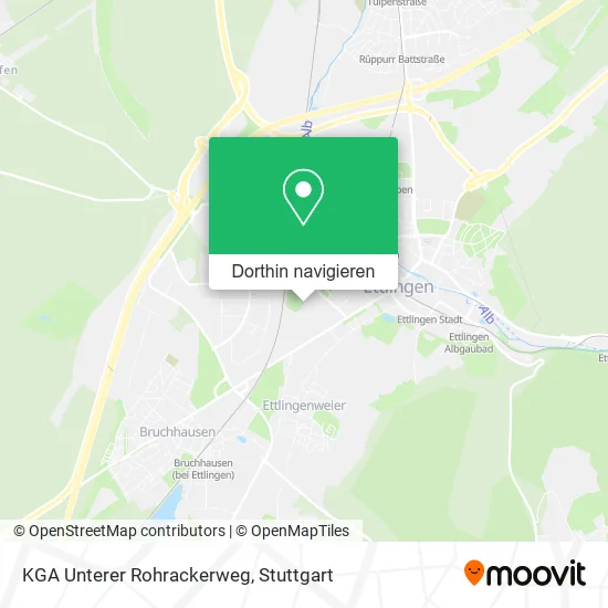 KGA Unterer Rohrackerweg Karte