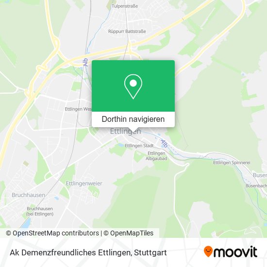 Ak Demenzfreundliches Ettlingen Karte