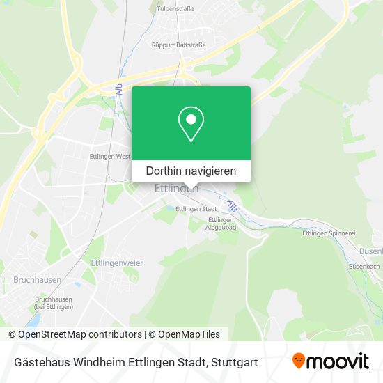 Gästehaus Windheim Ettlingen Stadt Karte