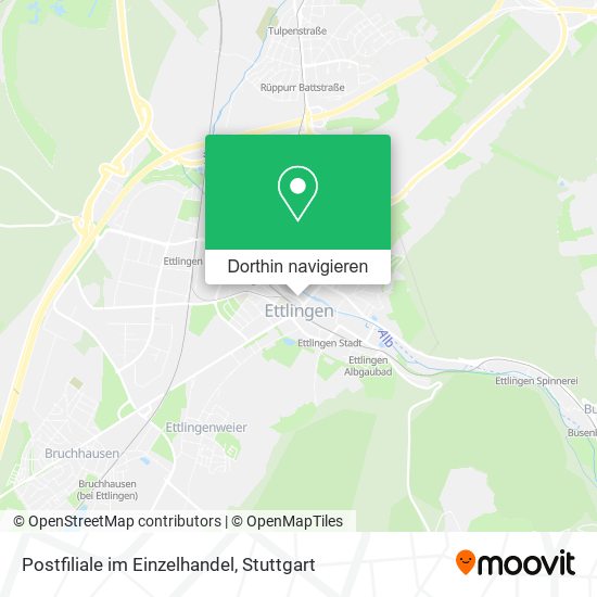 Postfiliale im Einzelhandel Karte