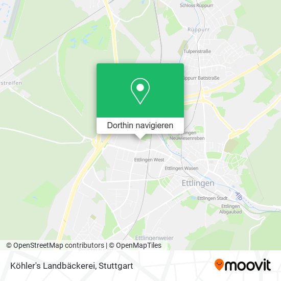 Köhler's Landbäckerei Karte