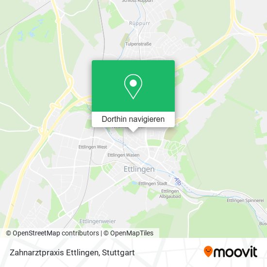 Zahnarztpraxis Ettlingen Karte