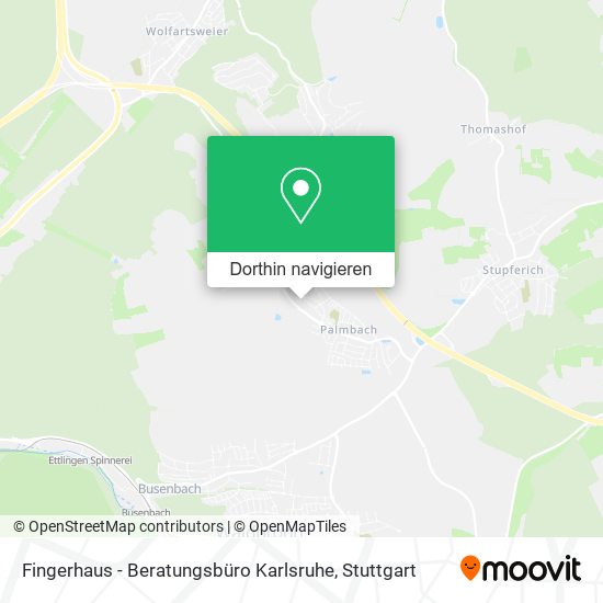Fingerhaus - Beratungsbüro Karlsruhe Karte