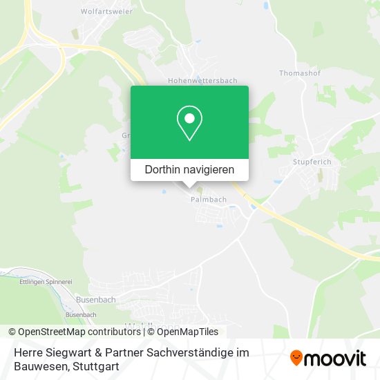 Herre Siegwart & Partner Sachverständige im Bauwesen Karte