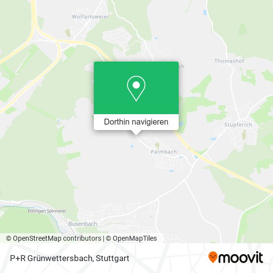 P+R Grünwettersbach Karte