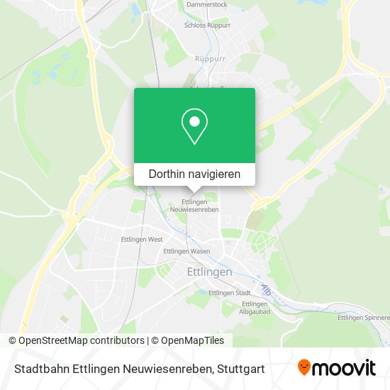 Stadtbahn Ettlingen Neuwiesenreben Karte