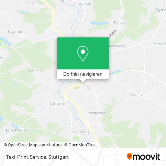 Text-Print-Service Karte