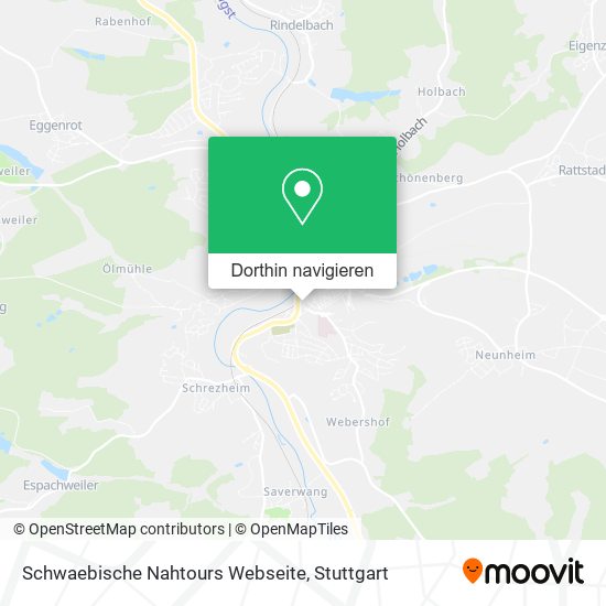 Schwaebische Nahtours Webseite Karte