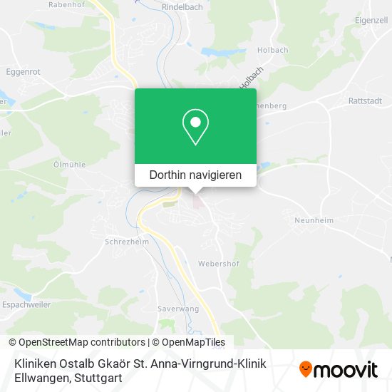Kliniken Ostalb Gkaör St. Anna-Virngrund-Klinik Ellwangen Karte