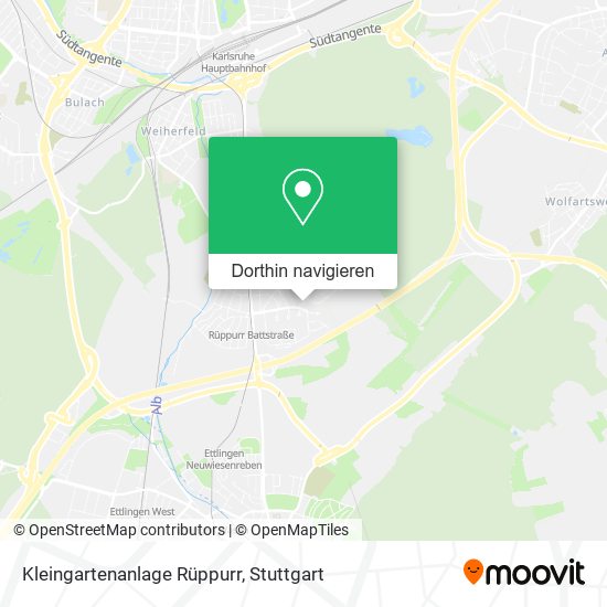 Kleingartenanlage Rüppurr Karte