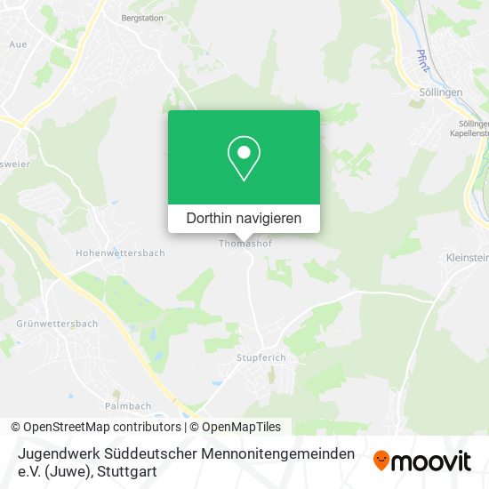 Jugendwerk Süddeutscher Mennonitengemeinden e.V. (Juwe) Karte