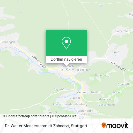 Dr. Walter Messerschmidt Zahnarzt Karte