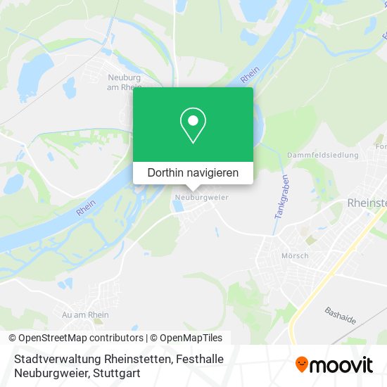 Stadtverwaltung Rheinstetten, Festhalle Neuburgweier Karte