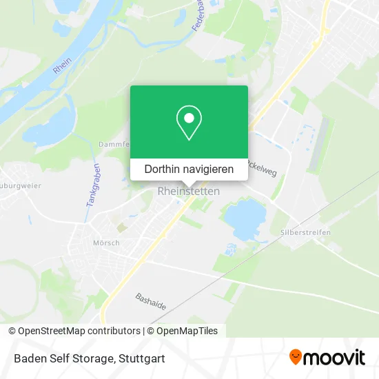 Baden Self Storage Karte