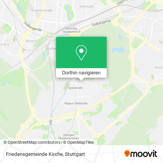 Friedensgemeinde Kirche Karte