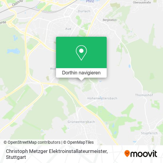 Christoph Metzger Elektroinstallateurmeister Karte