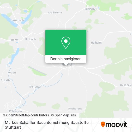 Markus Schäffler Bauunternehmung Baustoffe Karte