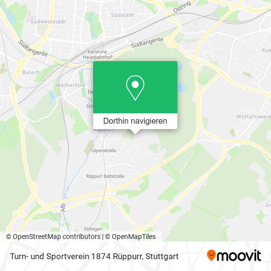 Turn- und Sportverein 1874 Rüppurr Karte