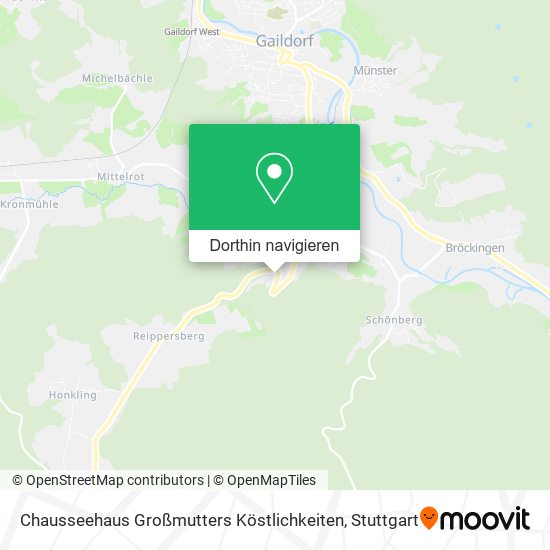 Chausseehaus Großmutters Köstlichkeiten Karte