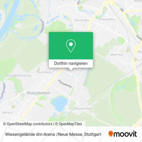 Wiesengelände dm-Arena /Neue Messe Karte