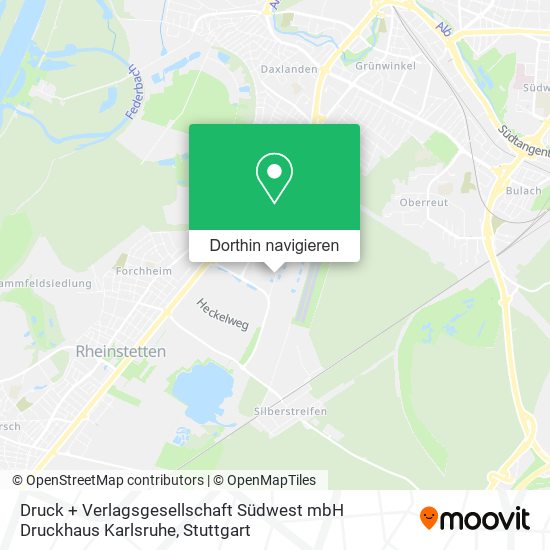 Druck + Verlagsgesellschaft Südwest mbH Druckhaus Karlsruhe Karte