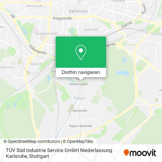 TÜV Süd Industrie Service GmbH Niederlassung Karlsruhe Karte