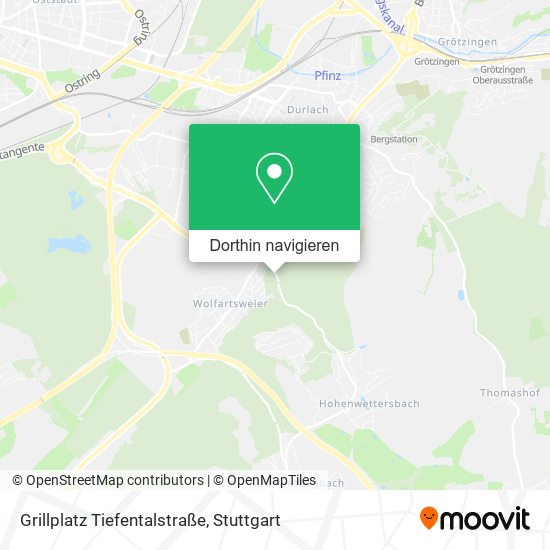 Grillplatz Tiefentalstraße Karte