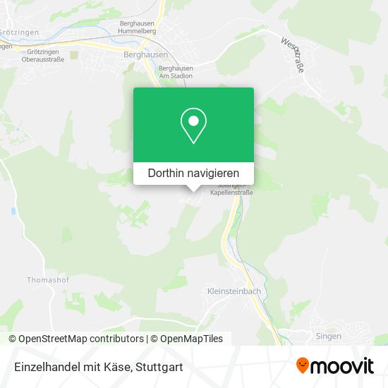Einzelhandel mit Käse Karte
