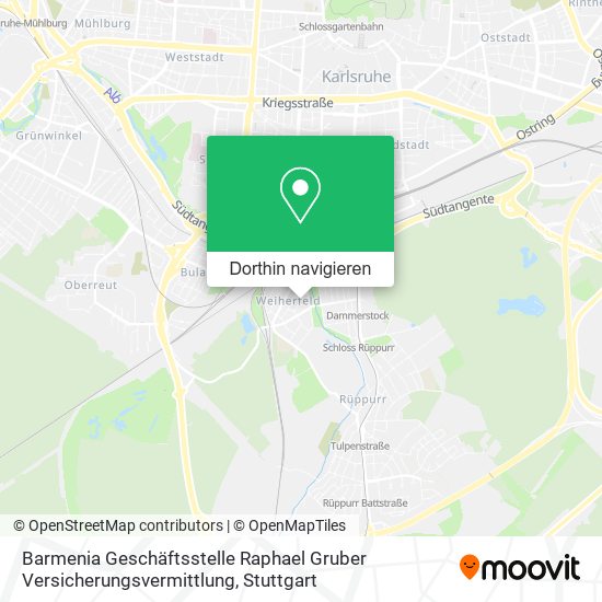 Barmenia Geschäftsstelle Raphael Gruber Versicherungsvermittlung Karte