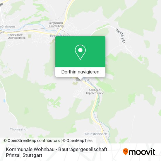 Kommunale Wohnbau - Bauträgergesellschaft Pfinzal Karte
