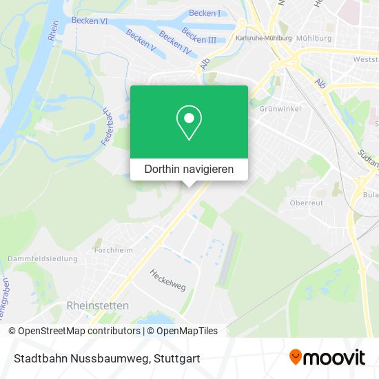 Stadtbahn Nussbaumweg Karte